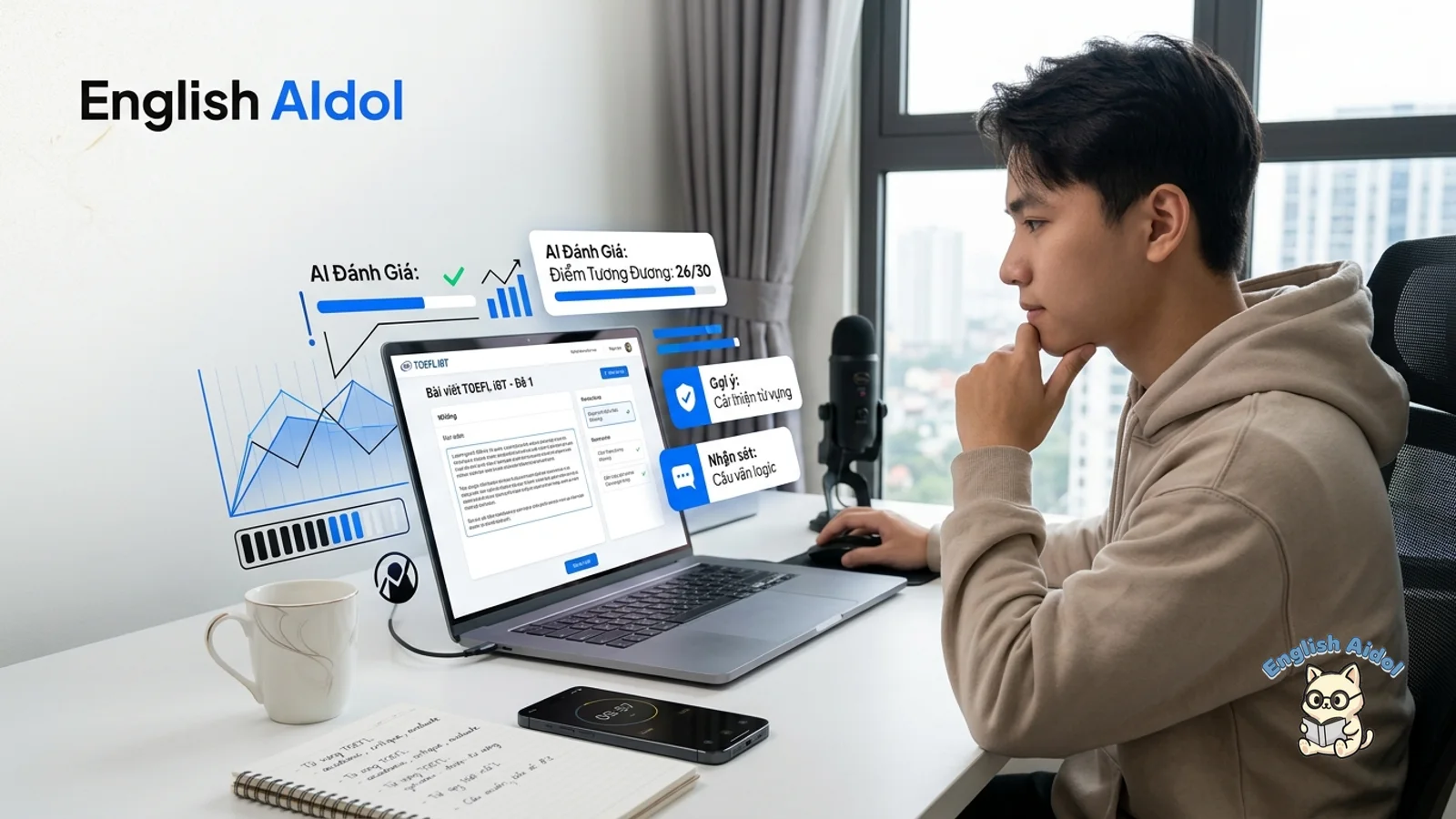 AI English Tutor 2026: IELTS & TOEFL Practice with Instant AI Feedback | English AIdol